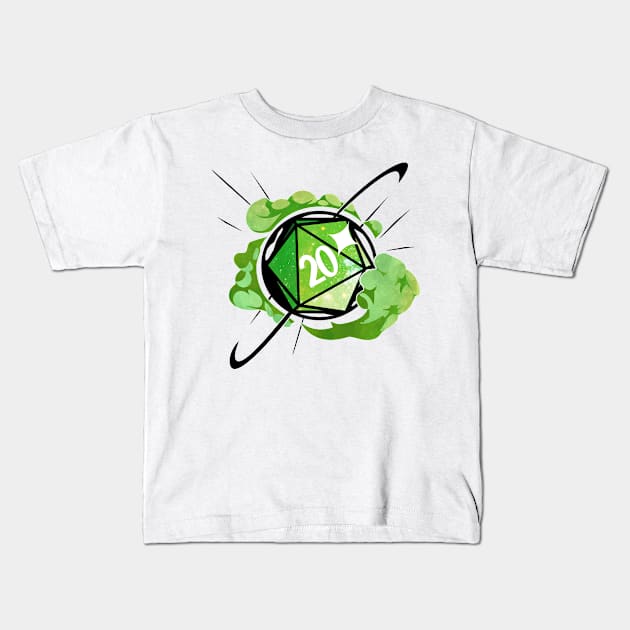 D20 Kids T-Shirt by FallingStar